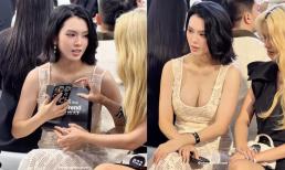 Tái xuất sau sinh, Quỳnh Lương khoe vòng một táo bạo, liên tục phải dùng đồ để che chắn