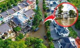Thêm khu biệt thự triệu đô ở Hà Nội vẫn mênh mông nước sau 3 ngày dù trời đã hửng nắng