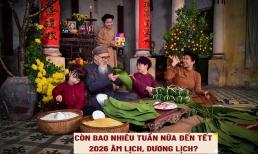 Còn bao nhiêu tuần nữa đến Tết 2026 âm lịch, dương lịch?