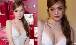 Diện áo hai dây khoe vòng một lấp ló, Ninh Dương Lan Ngọc khiến dân tình phải 'nín thở'
