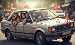 Xe ô tô 4 chỗ chở 5 người có bị phạt không? Cập nhật quy định mới từ 2025