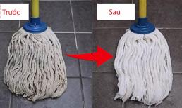 Cây lau nhà dùng lâu bị đen bẩn, chỉ cần mẹo nhỏ này là trắng sáng như mới, không cần tốn công chà rửa
