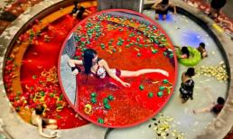 Sốt trào lưu 'tắm lẩu' ở Trung Quốc: Lấy cảm hứng từ ẩm thực, du khách ngâm mình trong nước pha ớt và sữa