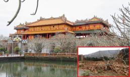 Sập tường Hoàng thành Huế do mưa lũ