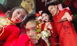 Cô dâu của tiền vệ đội tuyển Việt Nam đeo vàng 'trĩu cổ' trong ngày cưới, đúng chuẩn 'cô chủ tiệm vàng'