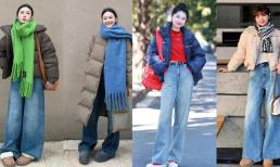 Quần jeans ống rộng bỗng trở nên phổ biến vào mùa đông năm nay, hoàn hảo cho phụ nữ trên 40 tuổi – trông thật tinh tế!