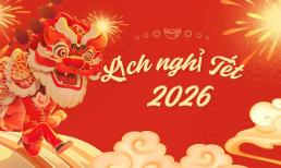 1/1/2026 rơi vào thứ mấy? Lịch nghỉ Tết Dương lịch năm nay khiến ai cũng phải bất ngờ