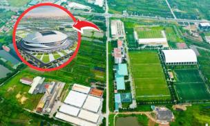 Toàn cảnh nơi sắp xây sân vận động lớn nhất Việt Nam ở Hưng Yên, đối diện Trung tâm đào tạo bóng đá trẻ PVF hiện tại