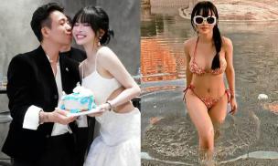 Vợ Minh Nhựa U40 vẫn diện đồ tắm hở bạo, vóc dáng cỡ này bảo sao chồng đại gia lại 'mê tít'