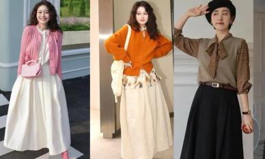Sau khi nhiệt độ giảm, tôi thấy áo len và áo hoodie không còn được ưa chuộng nữa. Áo len, áo sơ mi và áo khoác lại hợp thời trang hơn