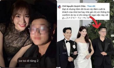 Một thanh niên lạ mặt trà trộn vào đám cưới Á hậu Quỳnh Châu, hồn nhiên chụp ảnh với cô dâu chú rể để khoe