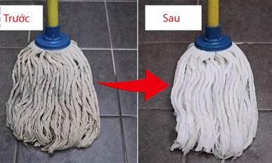 Cây lau nhà dùng lâu bị đen bẩn, chỉ cần mẹo nhỏ này là trắng sáng như mới, không cần tốn công chà rửa