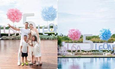 Hồ Ngọc Hà thuê cả sân khách sạn mừng sinh nhật cho Lisa - Leon, toàn bộ quà tặng trao lại cho các em nhỏ khó khăn, chi thêm 100 triệu hỗ trợ vùng lũ