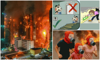 Làm thế nào để thoát khỏi đám cháy nhà cao tầng?