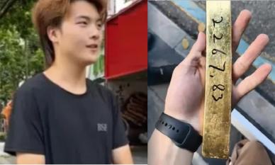 Nam shipper 17 tuổi đang đi giao hàng thì nhặt được thỏi vàng nặng 2,2kg, trị giá hơn 7 tỷ đồng