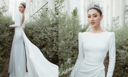 Lương Thùy Linh đội vương miện 3 tỷ, khoe nhan sắc cùng thần thái đỉnh cao trong váy cưới lộng lẫy, đậm chất hoàng gia 