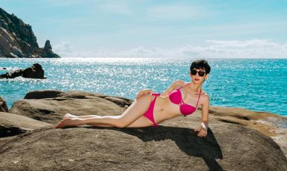 Siêu  mẫu Xuân Lan diện bikini nóng bỏng sau khi giảm 9 kg