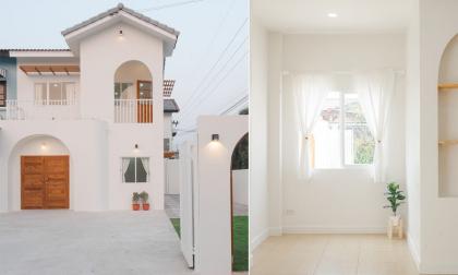 Nhà cũ, xuống cấp được cải tạo thành 'siêu phẩm', không gian bừng sáng nhờ sơn màu trắng từ trong ra ngoài  