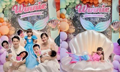 Ái nữ Winnie hóa thân 'nàng tiên cá' trong dịp sinh nhật 4 tuổi, càng lớn càng trổ mã xinh xắn