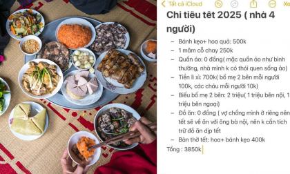 Bảng chi tiêu Tết 2025: Kê khai cụ thể những gì mà gây bão mạng? 