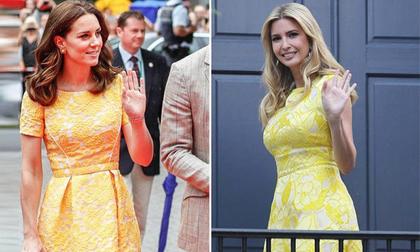 Ái nữ nhà Trump diện hao hao vài bộ đầm màu mè hoa lá vẫn không đủ sức 'chặt chém' Công nương Kate của Hoàng gia Anh