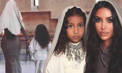 Khoe ảnh đi nhà thờ cùng con gái, Kim Kardashian bị ném đá khi diện đồ bó sát sexy không hợp cảnh