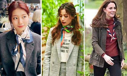 Biến tấu cực xinh tươi và dễ thương với khăn lụa ngày thu