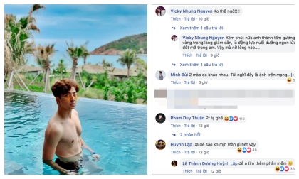 Phũ như hội bạn của Ngô Kiến Huy, khoe body 6 múi cực chuẩn mà cứ bảo dùng phần mềm chỉnh ảnh