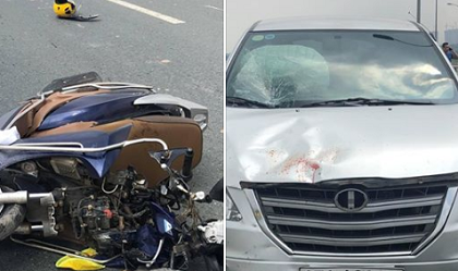 Trốn CSGT, một người đàn ông tông thẳng vào ô tô tử vong