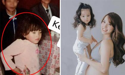 Hải Băng đăng ảnh lúc nhỏ, giống con gái như hai giọt nước