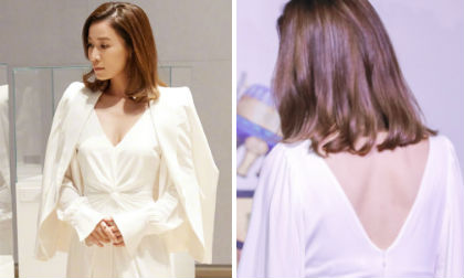 Ngưỡng mộ vẻ đẹp gợi cảm của Xa Thi Mạn ở tuổi U50: Diện đầm khoét trước hở sau khoe ngực đầy, lưng trần 