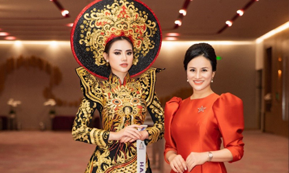 Cặp mẹ con tài sắc: Mẹ là Á hoàng kim cương, con vừa lên ngôi Á hậu châu Á