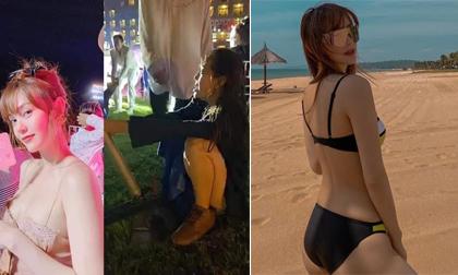 Sau khi xõa hết mình ở đám cưới Đông Nhi, Minh Hằng khoe dáng chuẩn với bikini