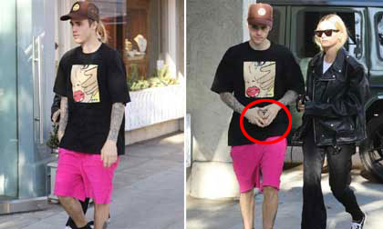 Hết hình ảnh 'ông chú' luộm thuộm, Justin Bieber lại chơi trội với quần hồng sến súa và bị soi chi tiết này