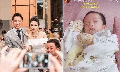 Tiền vệ Đỗ Hùng Dũng mừng đầy tháng con khi đang thi đấu tại SEA Games 2019