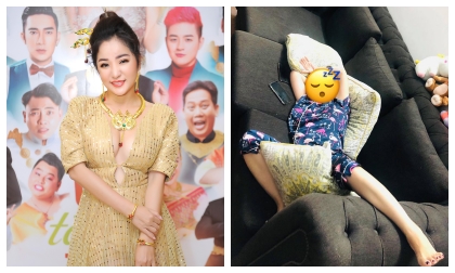 Ngủ say sưa, Thuý Nga bị trợ lí 'hại' với ảnh ngủ bá đạo