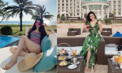Trang Nhung diện đồ bơi gợi cảm khi cùng chồng con đi du lịch Phú Quốc