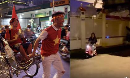 Mừng Việt Nam chiến thắng: Vũ Hà - Đàm Vĩnh Hưng 'đi bão' bằng xích lô, Mỹ Tâm lái xe điện vòng vòng khắp xóm