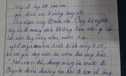 Bài văn tả 'ông nội hay đánh lô' của cậu bé tiểu học khiến dân mạng 'cười té ghế'