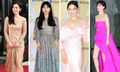 Thảm đỏ SBS Drama Awards 2019: Jang Nara, Suzy kín đáo đọ sắc cùng Kim Sun Ah, Honey Lee gợi cảm