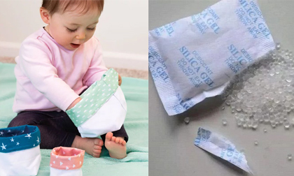 Làm gì khi con ăn nhầm gói hút ẩm?