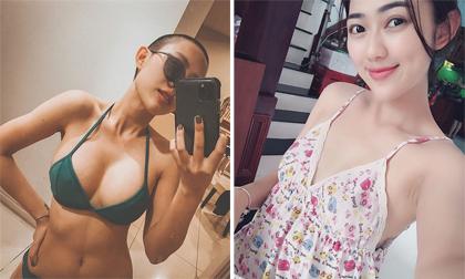 Dù đầu trọc nhưng diễn viên 'Sống chung với mẹ chồng' vẫn cực gợi cảm nhờ vòng một không 'lép' như trước