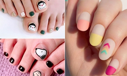 Ý tưởng nghệ thuật cho móng tay đầy màu sắc tươi sáng chào năm mới 