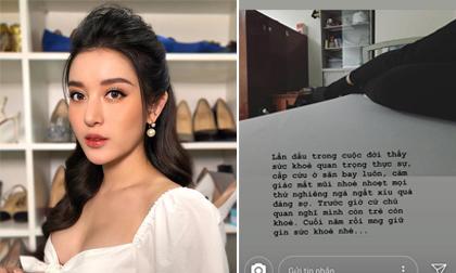 Cận Tết, Á hậu Huyền My bất ngờ ngất xỉu, phải cấp cứu ngay tại sân bay