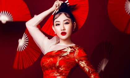 Hoa hậu Huỳnh Thúy Anh đẹp xuất thần trong bộ ảnh đón xuân Canh Tý