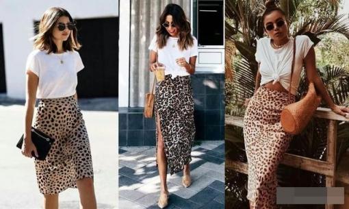 Cách để mặc áo trắng chữ T + váy vừa nổi bật vừa nữ tính