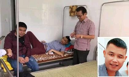 Nghệ sĩ Trần Nhượng đến thăm Hiệp Gà tại bệnh viện