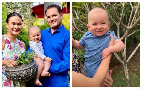 Con trai của chồng cũ Hồng Nhung và vợ đại gia Myanmar gây bất ngờ vì lớn phổng phao và kháu khỉnh