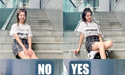 8 tư thế chụp ảnh: ngồi xổm, đứng, ngồi, cầu thang, tạo dáng đẹp vừa cao vừa gầy