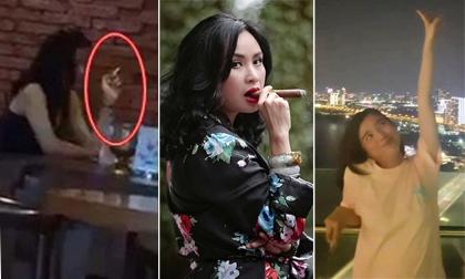 Loạt mỹ nhân Việt bị nhìn bằng 'ánh mắt khác' khi lộ ảnh phì phèo thuốc lá, xì gà